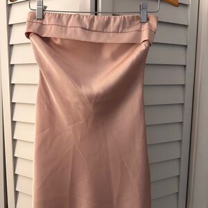 Elegant Pink Satin mini dress